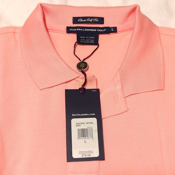 Ralph Lauren Women's pink Large size golf T-shirt. - Picture 3 of 12